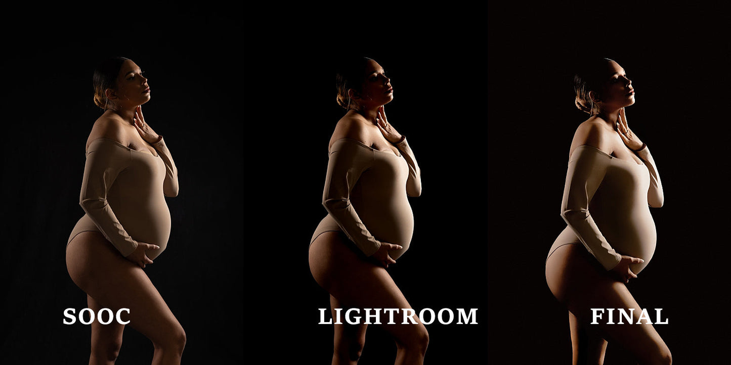 Maternity Lighting Guide - Black Rim Light
