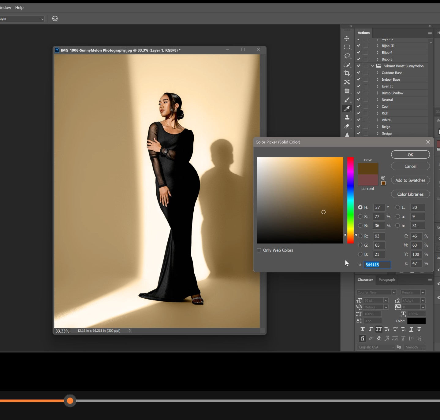 Background Color Change Action