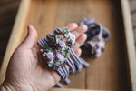 Purple bell stretch headband