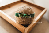 Evergreen velvet tieback